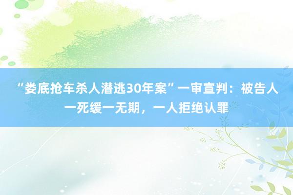 “娄底抢车杀人潜逃30年案”一审宣判：被告人一死缓一无期，一人拒绝认罪