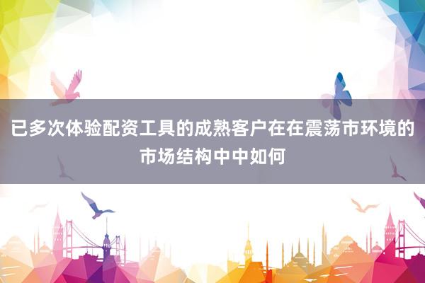 已多次体验配资工具的成熟客户在在震荡市环境的市场结构中中如何