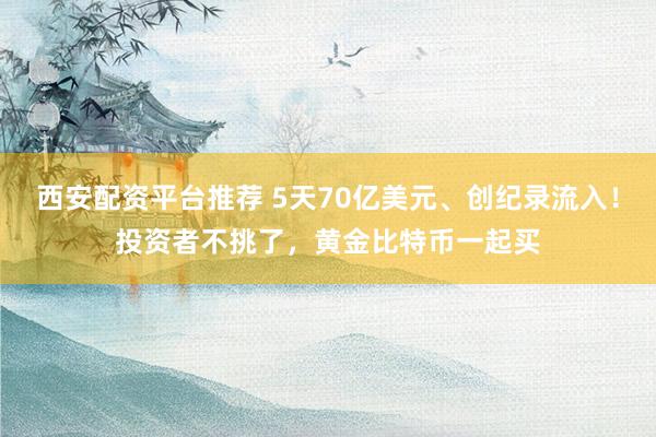 西安配资平台推荐 5天70亿美元、创纪录流入！投资者不挑了，黄金比特币一起买
