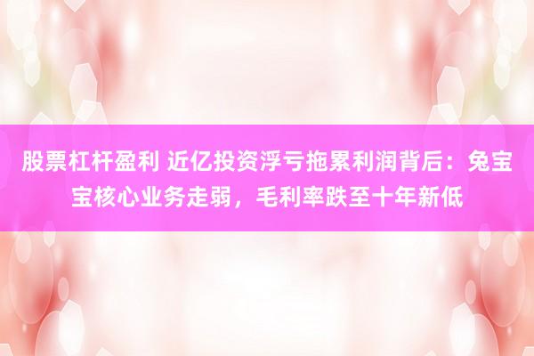 股票杠杆盈利 近亿投资浮亏拖累利润背后：兔宝宝核心业务走弱，毛利率跌至十年新低