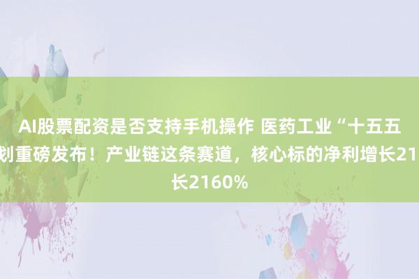 AI股票配资是否支持手机操作 医药工业“十五五”规划重磅发布！产业链这条赛道，核心标的净利增长2160%