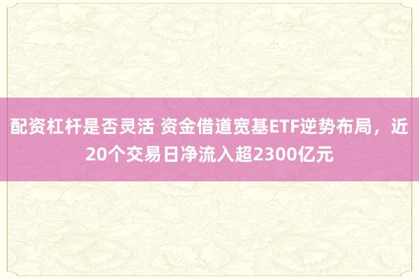 配资杠杆是否灵活 资金借道宽基ETF逆势布局，近20个交易日净流入超2300亿元